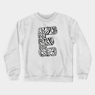 Zebra Letter E Crewneck Sweatshirt